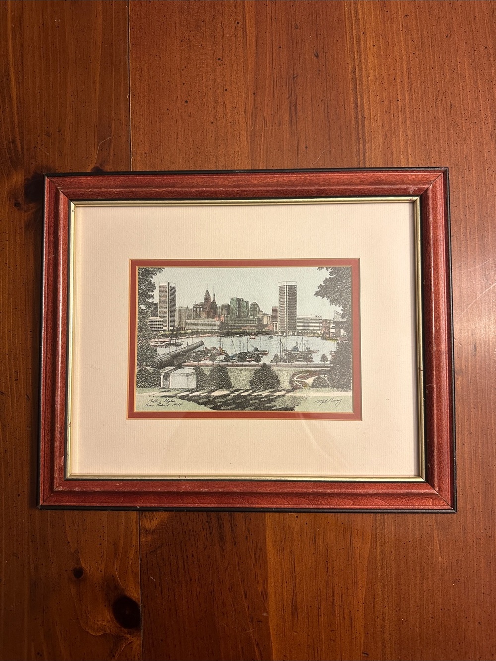 Framed Marina Drawing Print